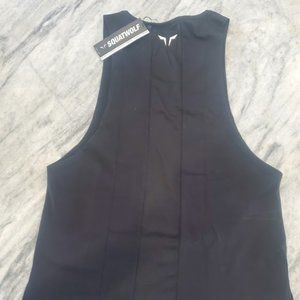 Squat Wolf Black Tank Top